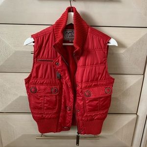 Ashley by 26 International Red Puffy Vest
